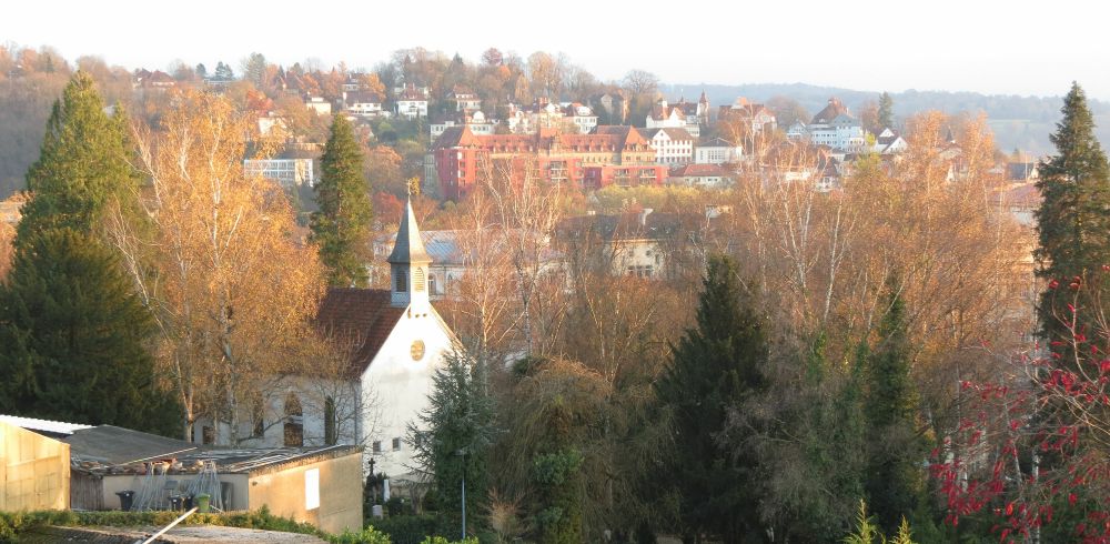 Blick auf den Stadtfriedhof